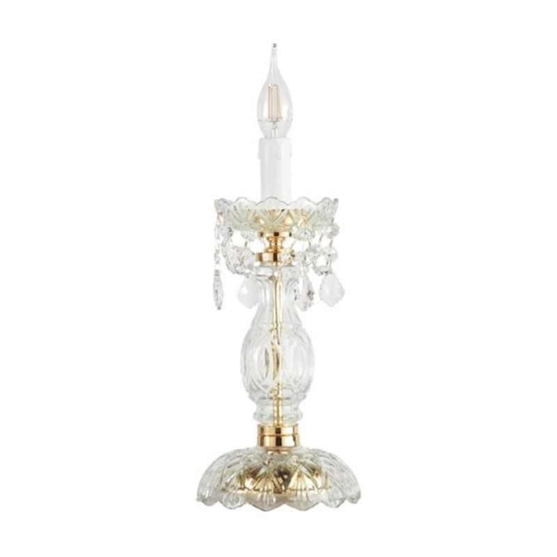 foto del prodotto ondaluce lampada da tavolo opera 15x35 cm in vetro lavorato a mano oro