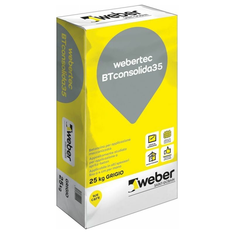 foto del prodotto webertec consolida35 betoncino grigio sacco kg 25