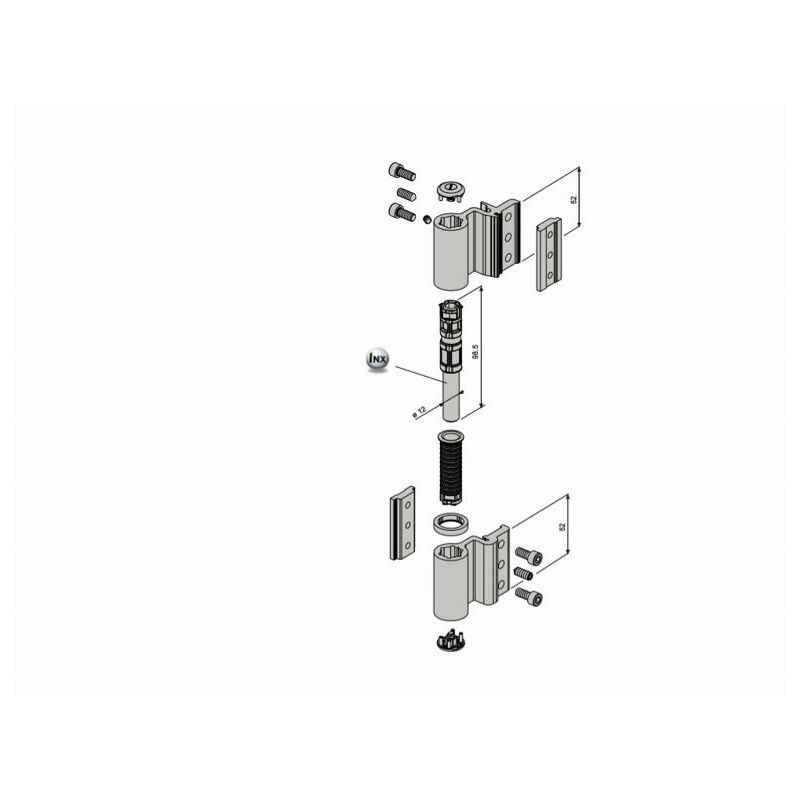 foto del prodotto fapim cerniera velox top alu 5500i 2 lame el 17mm grigio 05 552005