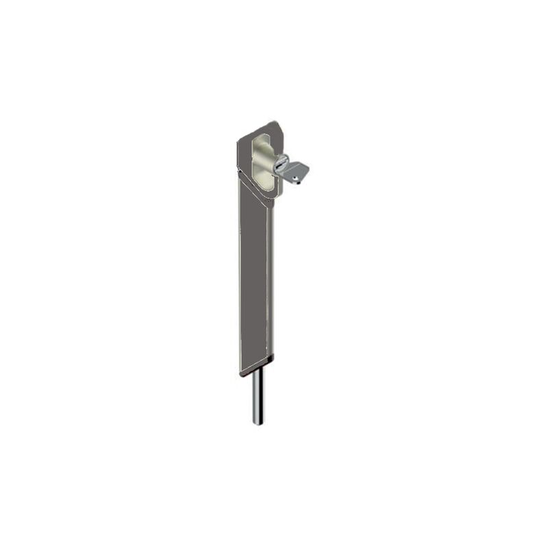 foto del prodotto serratura a chiave da superficie 300 mm alma ral 9006 grigio 241 300 9006