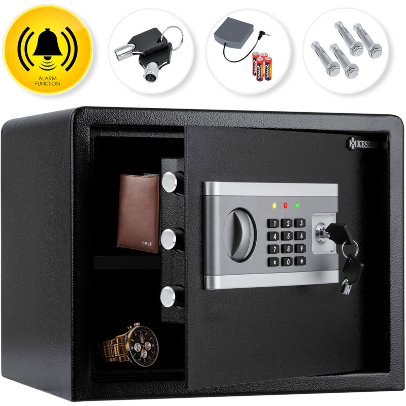 immagine 0 del prodotto kesser cassaforte elettrica incl. box batterie cassaforte elettronica 3x chiusura a doppio catenaccio cassaforte a muro da pavimento cassaforte da