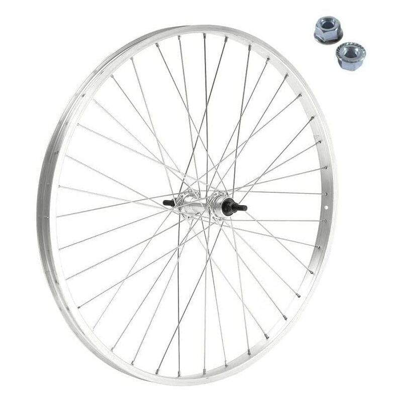 foto del prodotto cerchio ruota bici bicicletta mtb mountain city bike mozzo con raggio 24x1,75 anteriore