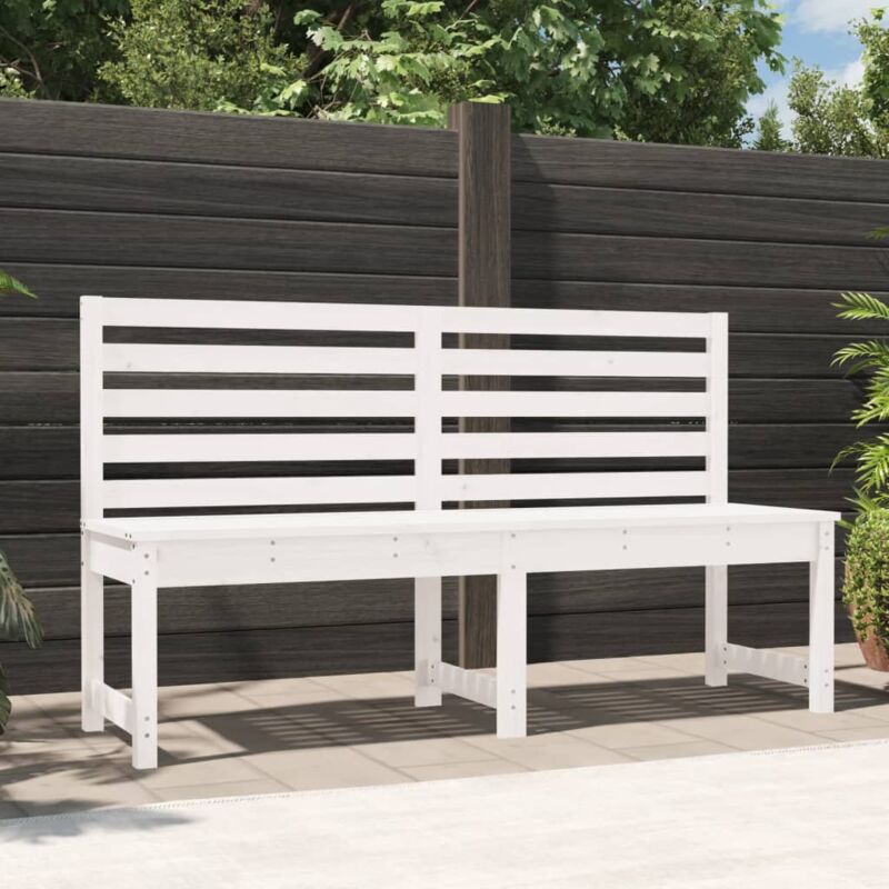 foto del prodotto vidaxl panca da giardino bianca 157,5 cm in legno massello di pino