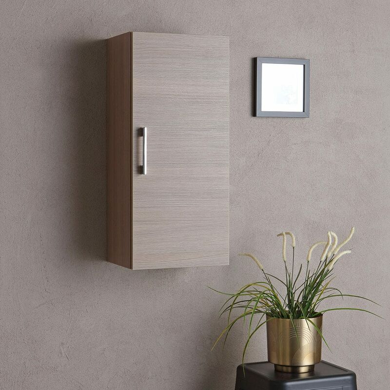 foto del prodotto kiamami valentina pensile bagno 1 anta reversibile quercia naturale rimini