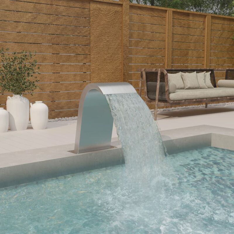 foto del prodotto vidaxl fontana per piscina 50x30x60 cm in acciaio inox 304