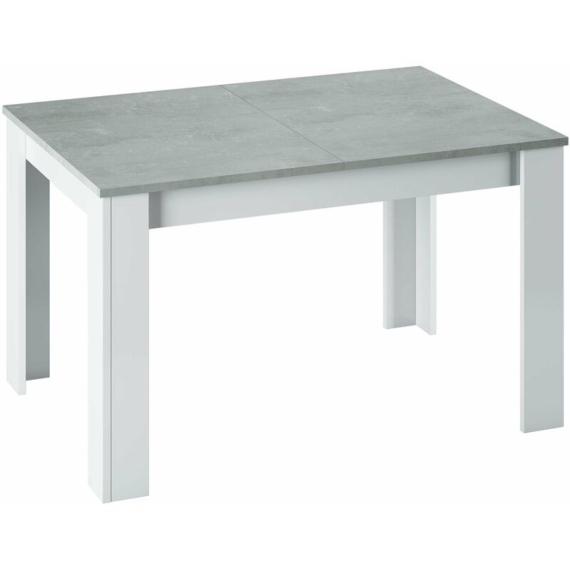 foto del prodotto tuttacasa tavolo estensibile kendra 90x140 190x78 cm bianco cemento