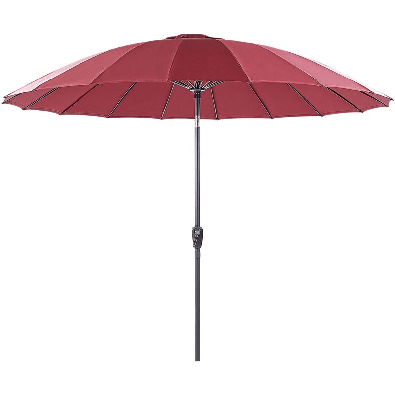foto del prodotto ombrellone moderno garden market ombrellone da esterno palo alluminio rosso scuro baia