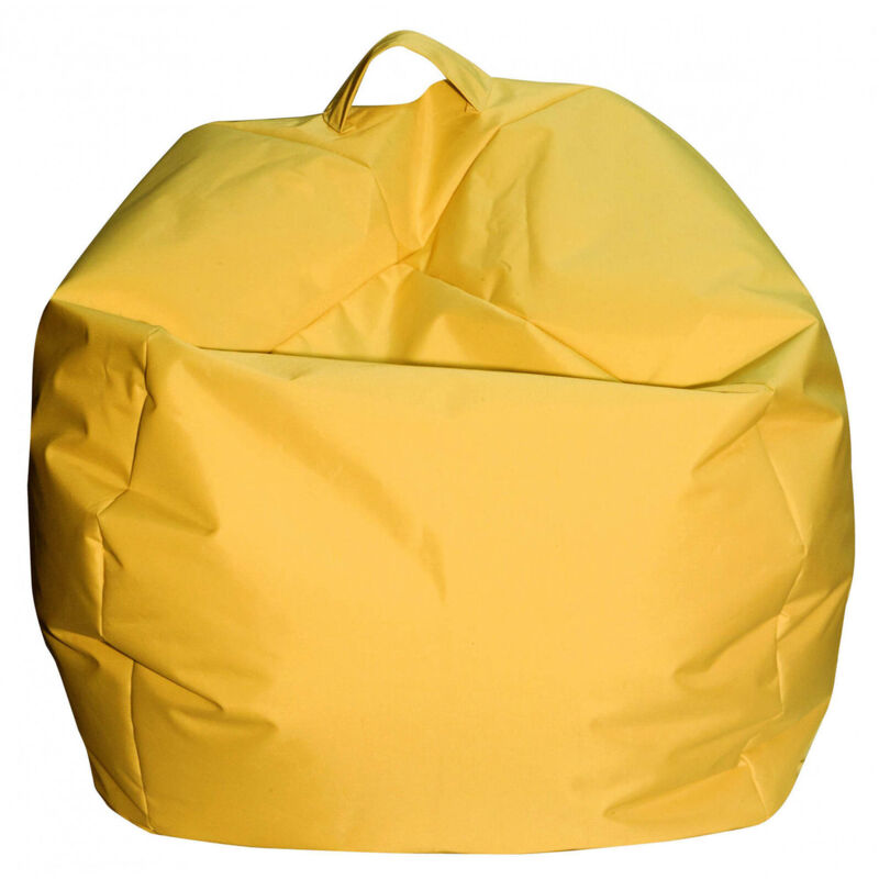 foto del prodotto pouf ascia, poltrona multiuso, poltroncina sacco, pouf poggiapiedi, made in italy, 65x65 h50 cm, giallo talamo italia