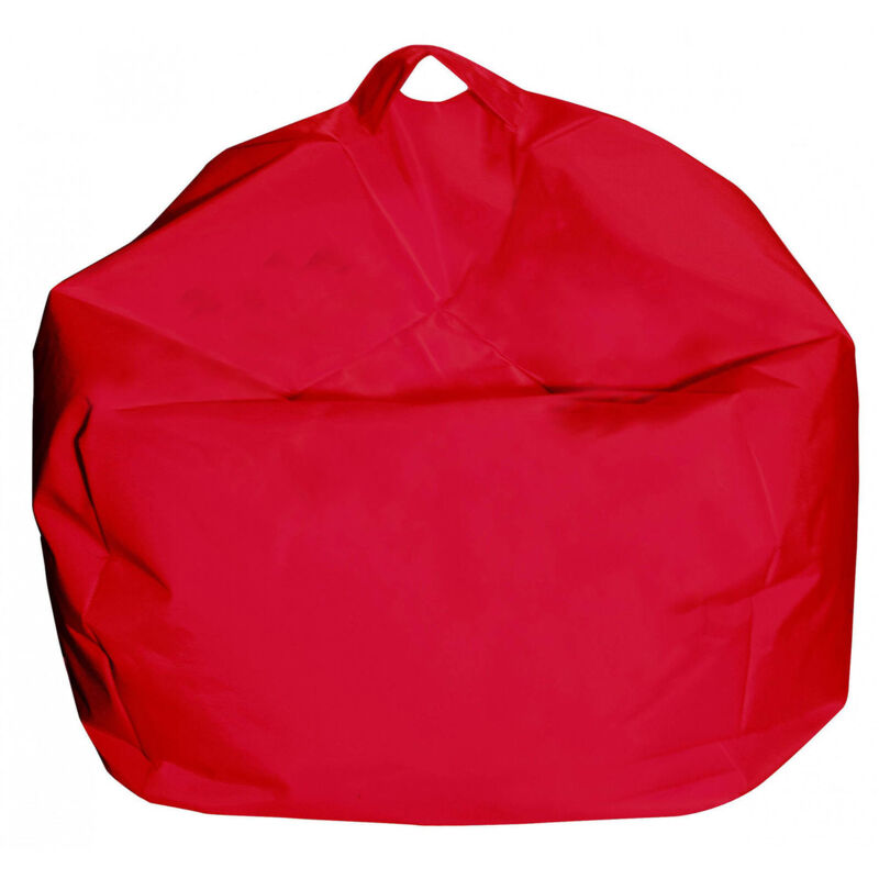 foto del prodotto pouf ascia, poltrona multiuso, poltroncina sacco, pouf poggiapiedi, made in italy, 65x65 h50 cm, rosso talamo italia