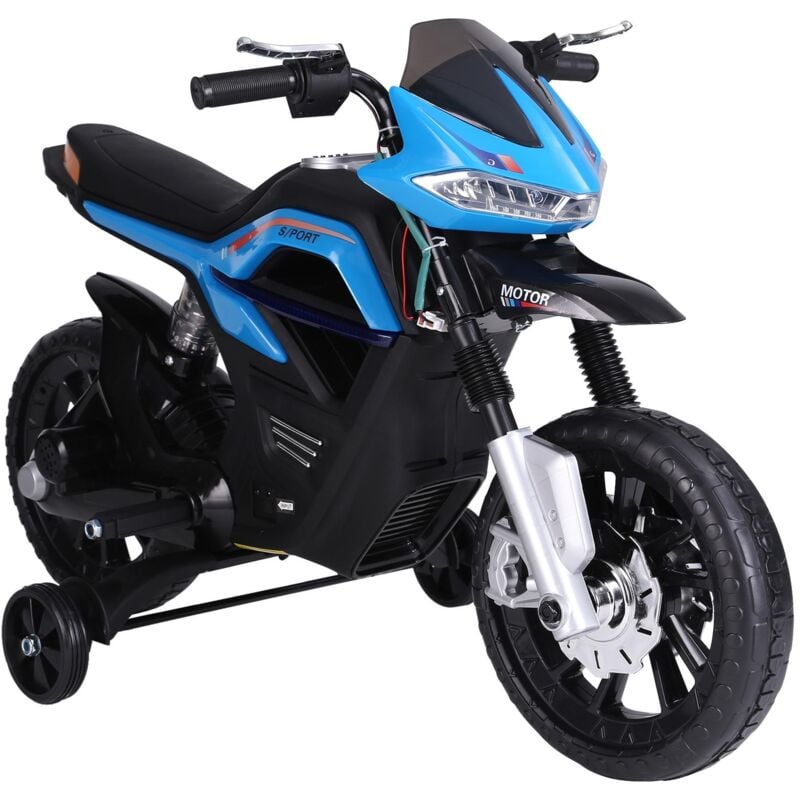 foto del prodotto moto elettrica per bambini 6v azzurra