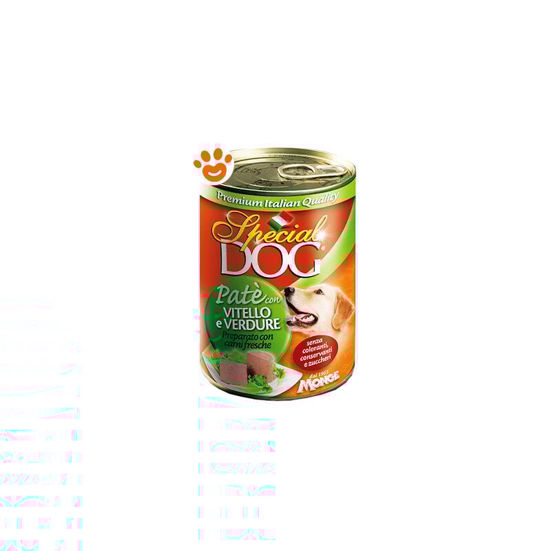 foto del prodotto special dog adult pat vitello e verdure special dog adult pat vitello e verdure lattina da 400 gr monge