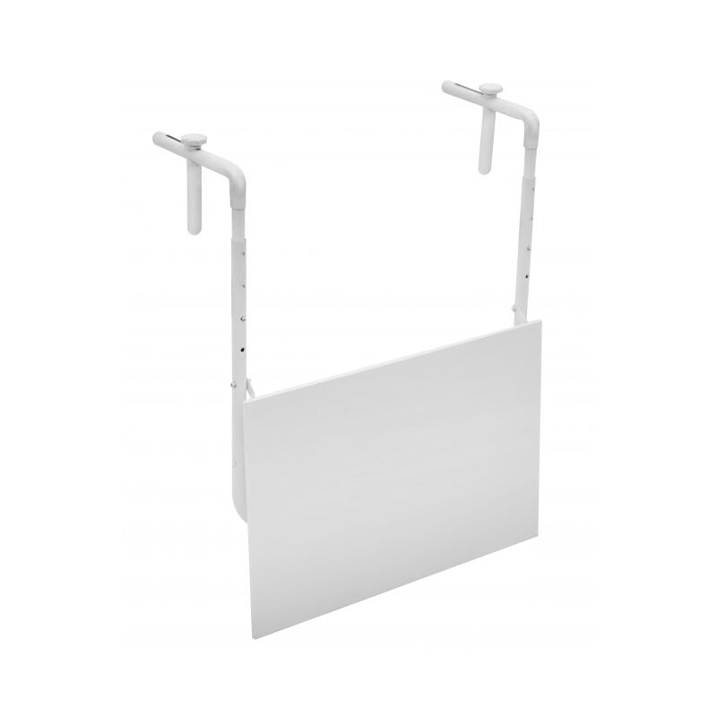 foto del prodotto tavolo pieghevole da ringhiera 60x52 cm in ferro bianco fermo