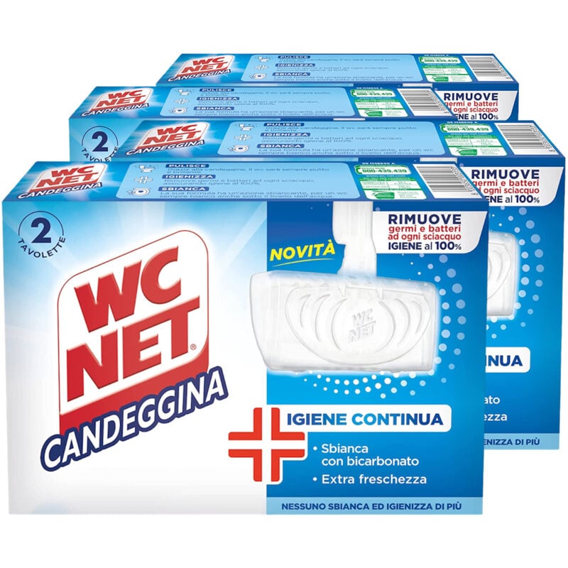 immagine 0 del prodotto wc net set 4 in confezione da 2 pz tavolette igienizzanti con candeggina