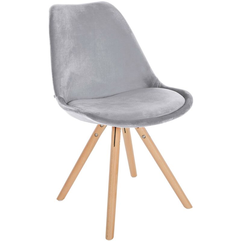 foto del prodotto sedia sofia velvet grigio chiaro natura rotondo 