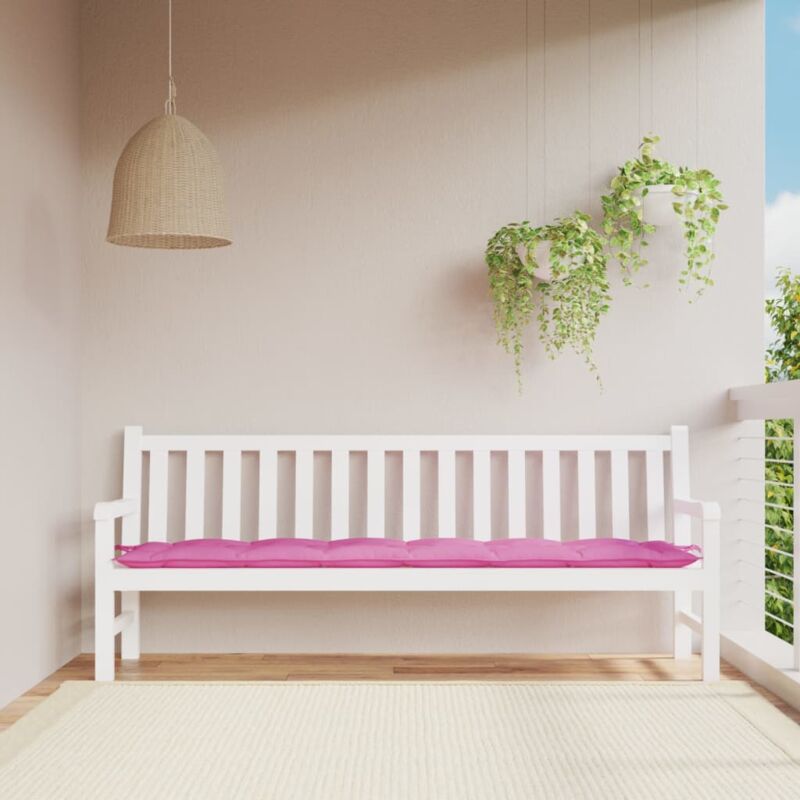 foto del prodotto vidaxl cuscino per panca da giardino rosa 200x50x7 cm in tessuto
