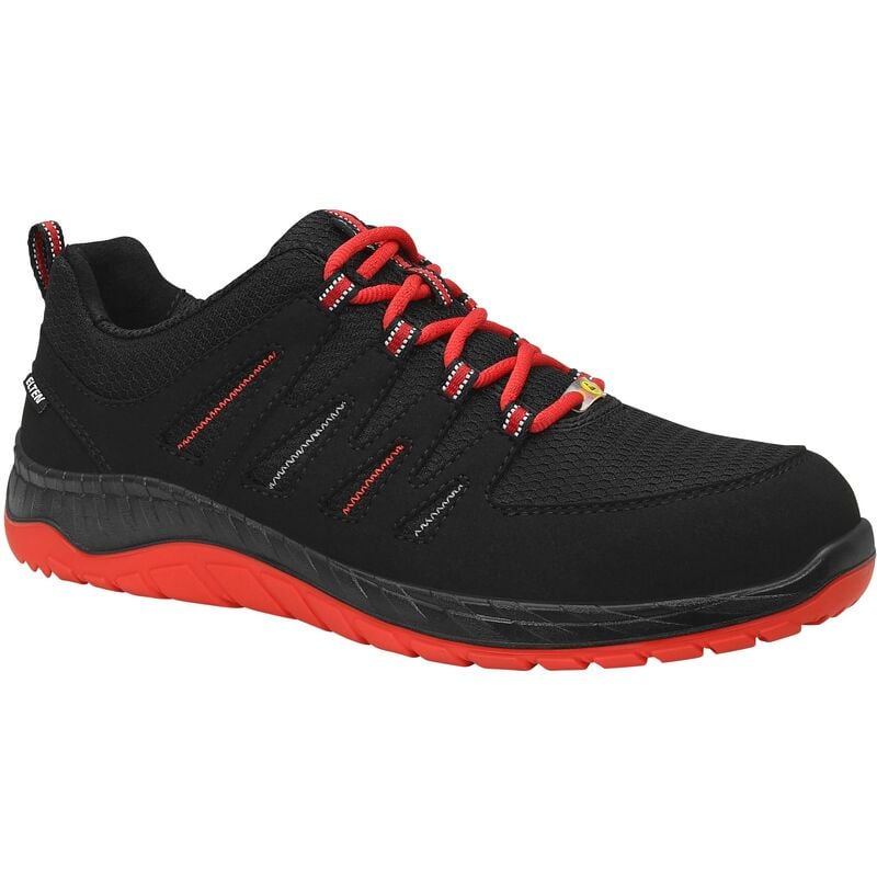foto del prodotto elten maddox nero rosso basso esd s3, industrial shoe unisex adulto, 39 eu