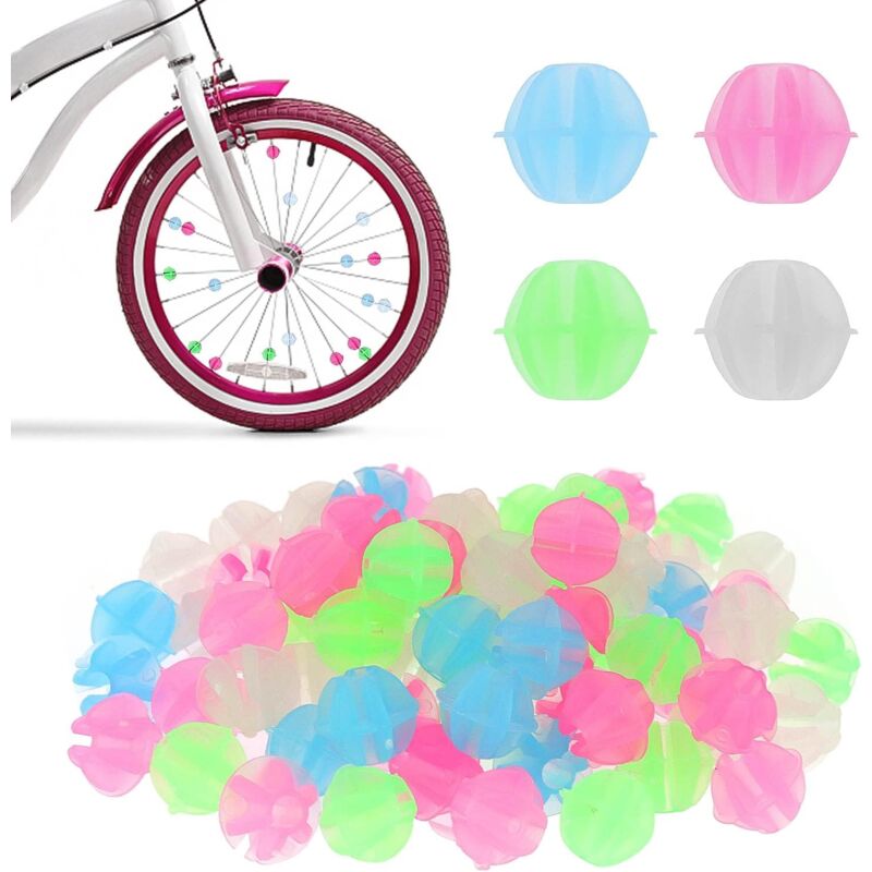 foto del prodotto 36 pezzi perline per raggi di bicicletta, clip colorate per raggi di bicicletta, accessori per decorazioni per biciclette, perline decorative per