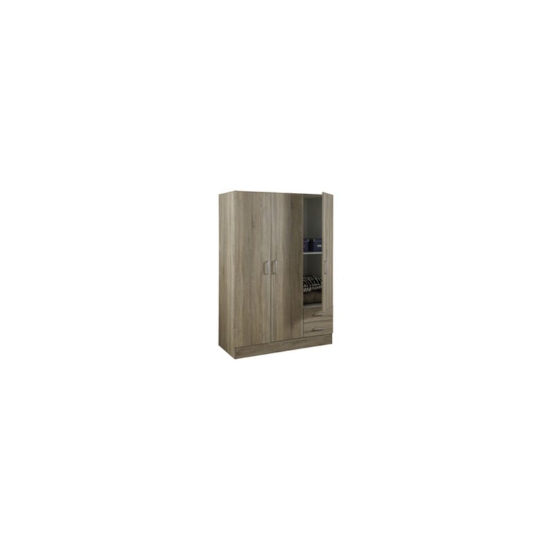 foto del prodotto composad kit armadio 3 ante 2 cassetti cm. 120x50x170h rovere sonoma