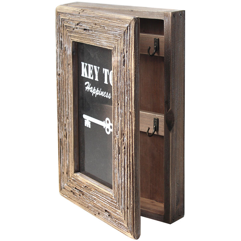 foto del prodotto signes grimalt keychain muro adorno happiness wood keyer brown colgallaves 5x20x30cm 30124