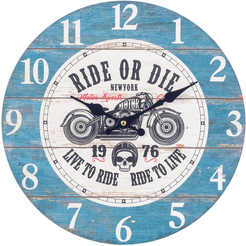 foto del prodotto signes grimalt orologio da muro adorno 4x34x34cm blue watch motorcycle 30299