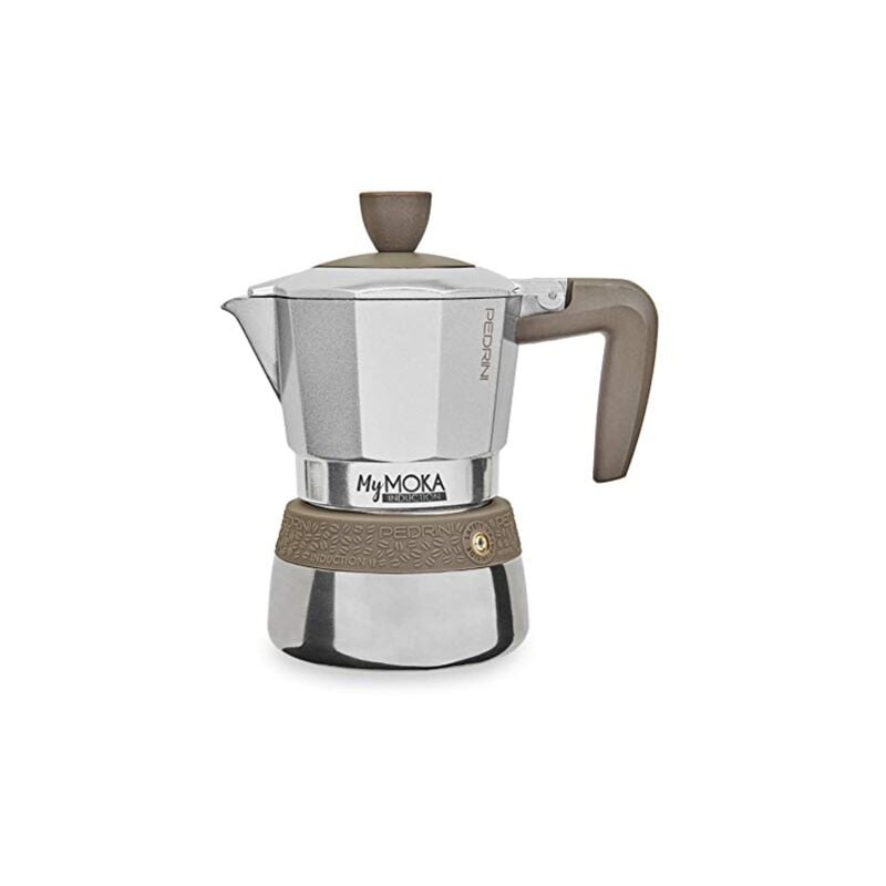 foto del prodotto pedrini my moka caffettiera 3 tazze induzione acciaio inox silicone blu notte
