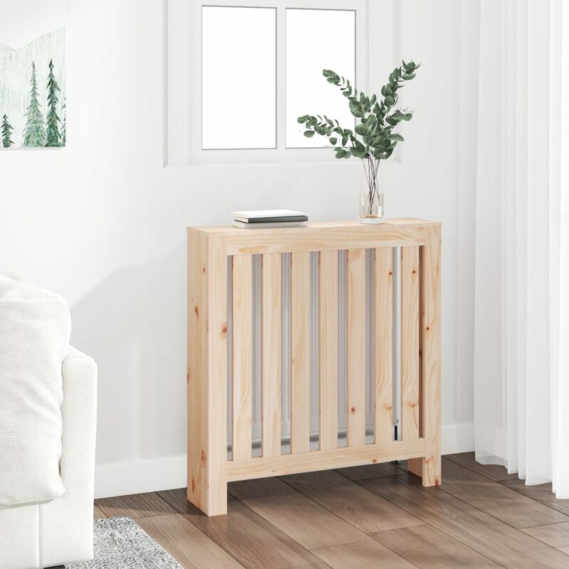 foto del prodotto copertura termosifone 79,5x19x84 cm legno massello pino