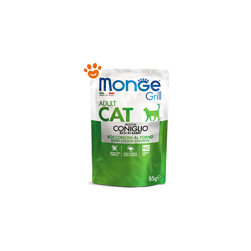 foto del prodotto grill cat adult coniglio grill cat adult coniglio bustina da 85 gr monge