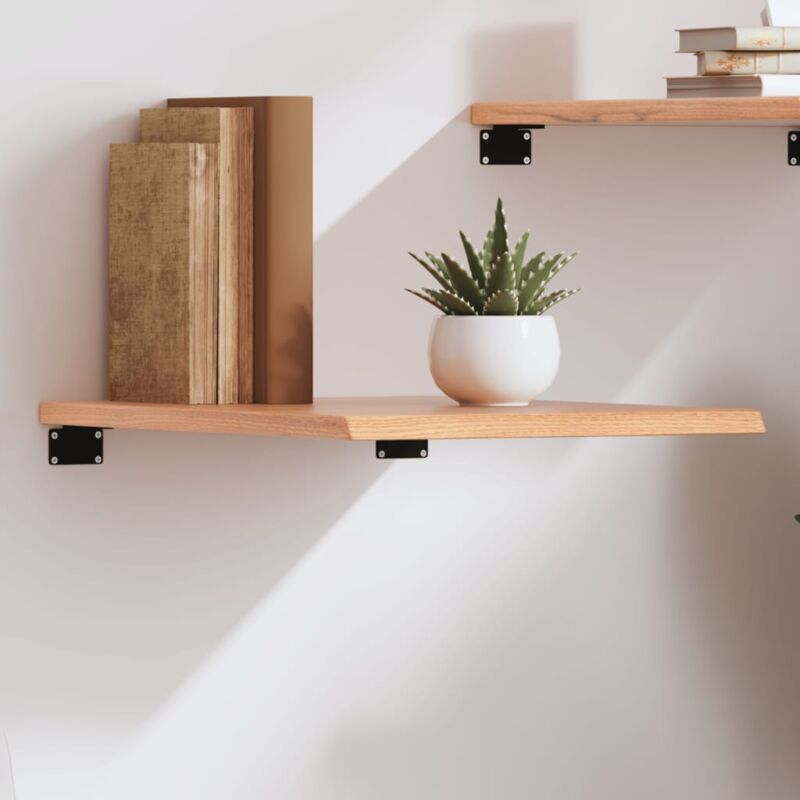 foto del prodotto vidaxl ripiano muro marrone chiaro 40x50x2 cm massello rovere trattato