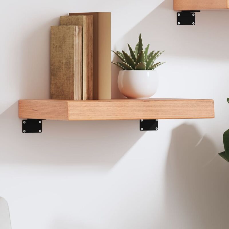 foto del prodotto vidaxl ripiano muro marrone chiaro 40x20x6 cm massello rovere trattato