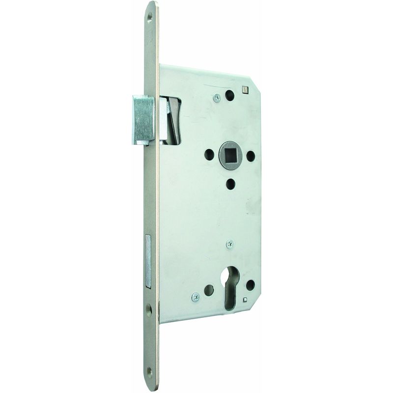foto del prodotto 36051460, serratura incassata per porte pz spaziatura din serratura destra, serrature, mandrino 65 mm, 10 mm, quadrato, 92 millimetri, silberfarbig