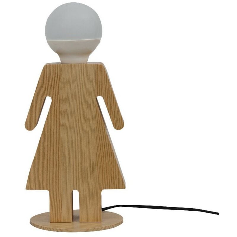 foto del prodotto epikasa lampada da tavolo messina, legno, rovere, 15x16x26 cm