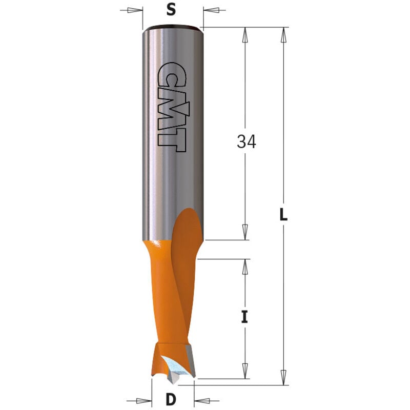 foto del prodotto 361.070.11 punta foratrice f cieco hw s 10x34 d 7x18x57.5 dx