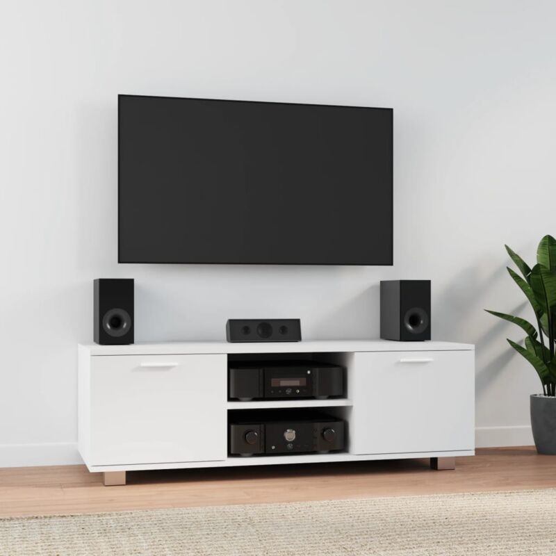 foto del prodotto vidaxl mobile porta tv bianco 120x40,5x35 cm in legno multistrato