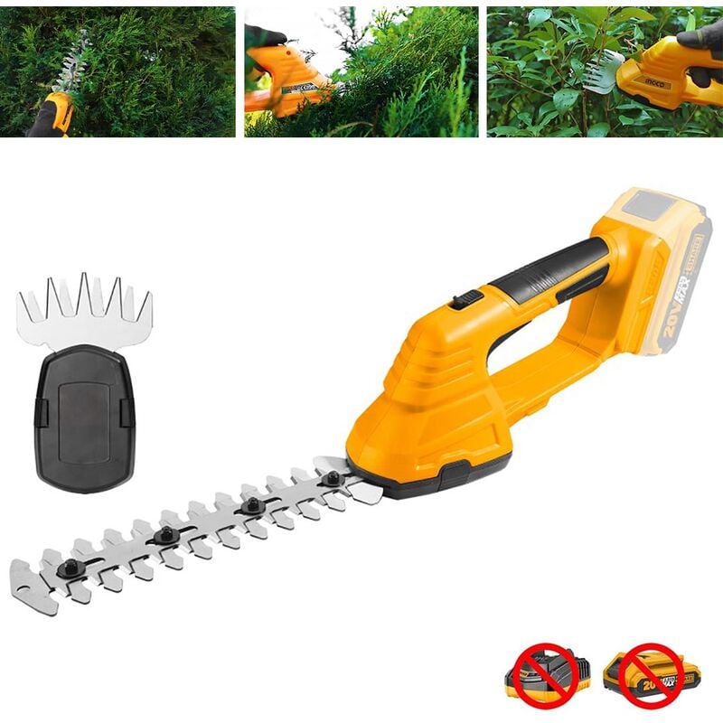 foto del prodotto tagliasiepi a batteria 20v cesoia elettrica da giardinaggio solo ingco cstli2001