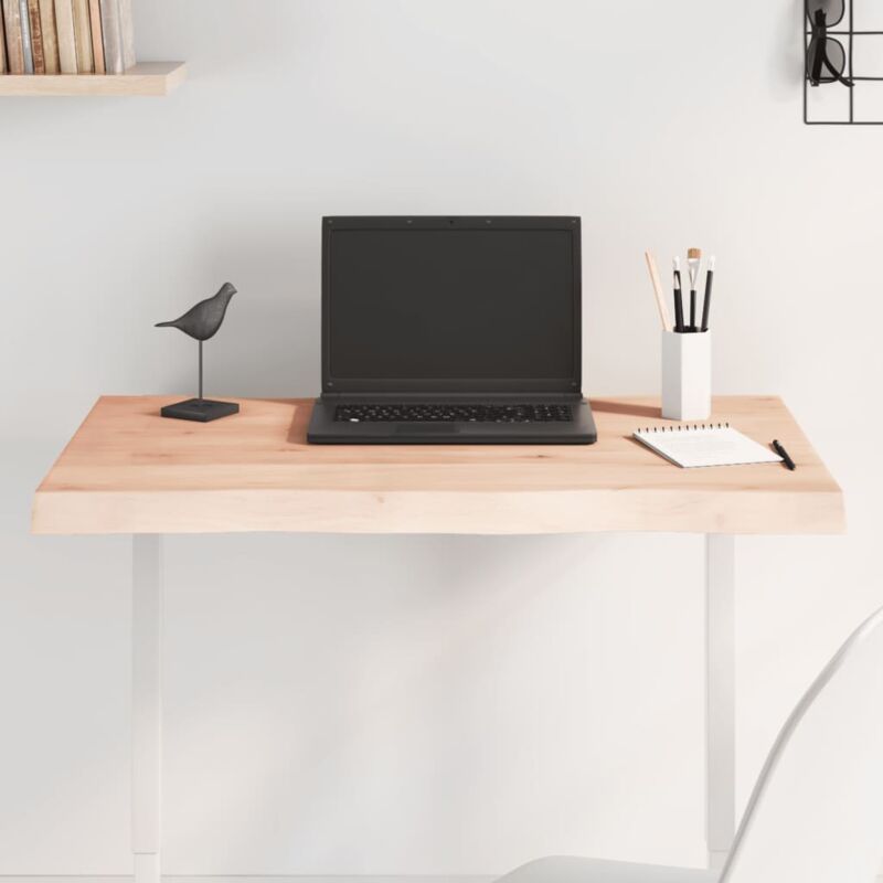foto del prodotto vidaxl piano per tavolo 80x40x 2 4 cm rovere non trattato bordi vivi