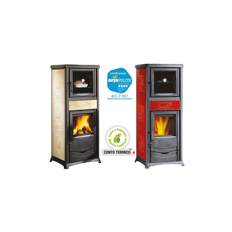foto del prodotto stufe a legna rossella plus con forno liberty nordica cm.56x54xh136