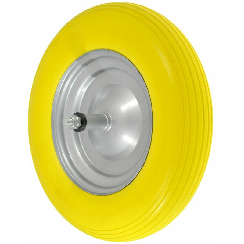 foto del prodotto ruota ricambio carriola piena poliuretano antiforo 360x80 disco ferro gomma burg