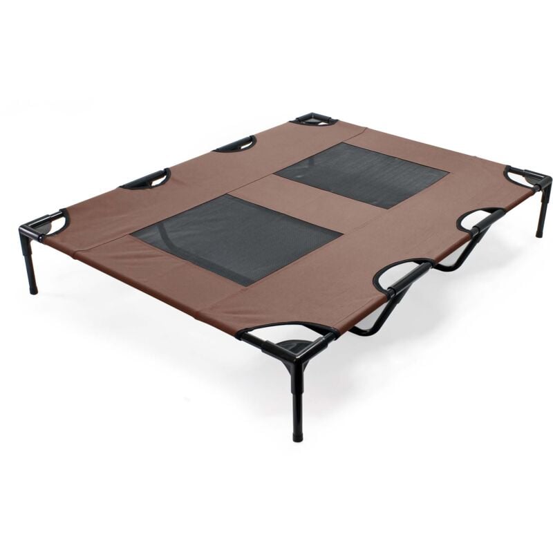 foto del prodotto brandina per cani e gatti 122x93x20cm, portata 60kg, cuccia marrone, lettino da esterno per animali wiltec