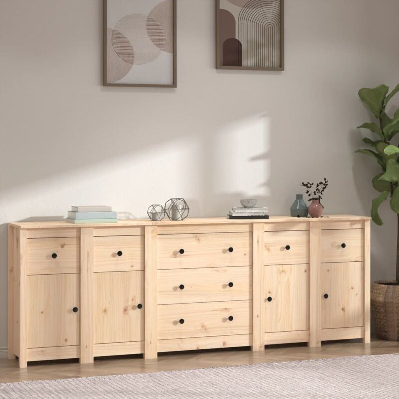 foto del prodotto vidaxl credenza 230x35x80 cm in legno massello di pino