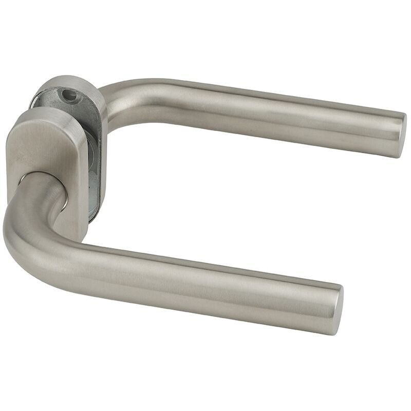 foto del prodotto thirard coppia di maniglie per porta, quadro 7mm, rosetta ovale, acciaio inox 304 satinato