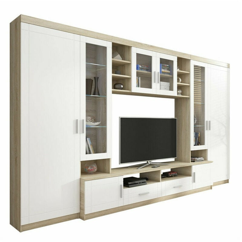 foto del prodotto mobilier1 set mobili soggiorno tucson 108, sonoma quercia bianco