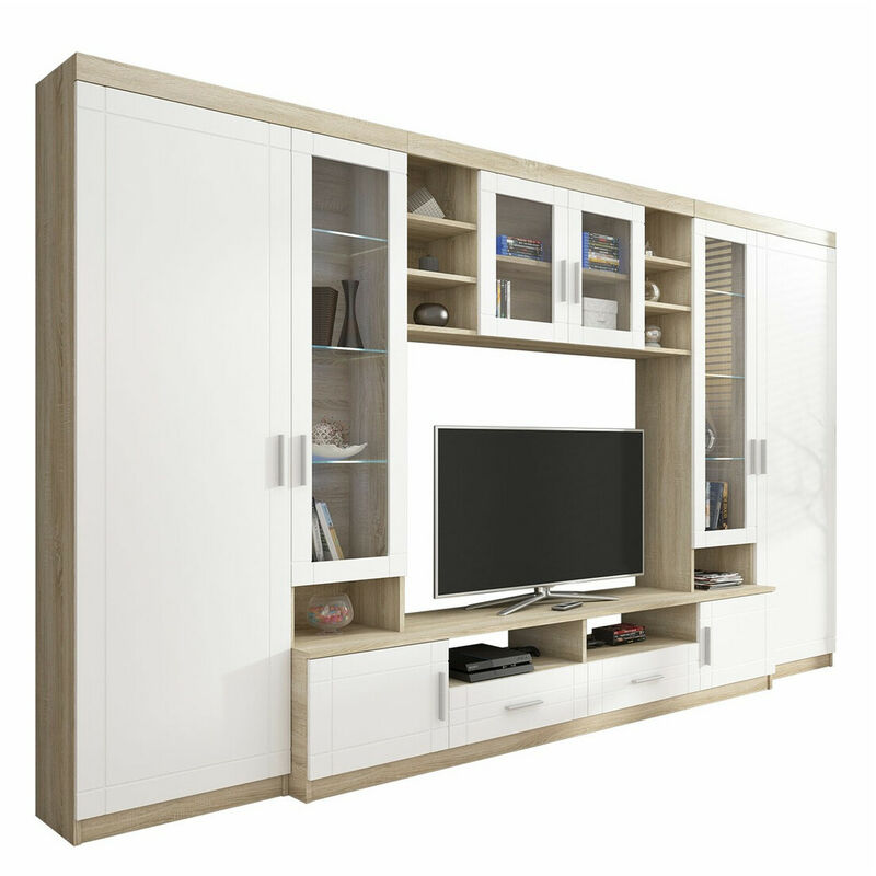 foto del prodotto mobilier1 set mobili soggiorno tucson 108, sonoma quercia bianco