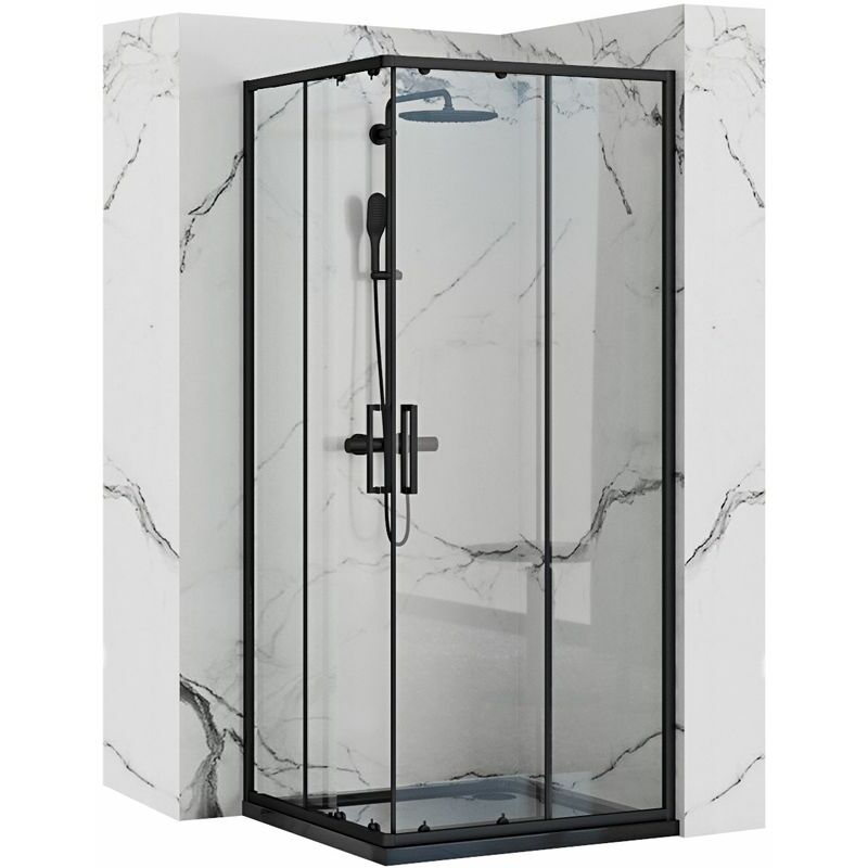 foto del prodotto cabina doccia rea punto black 80x80