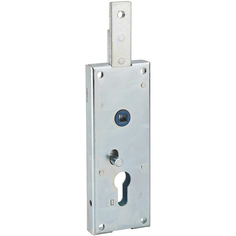 foto del prodotto thirard serratura per porta basculante 1 punto in alto, a cilindro europeo, per garage, 60x160mm, quadro 7mm, zincato
