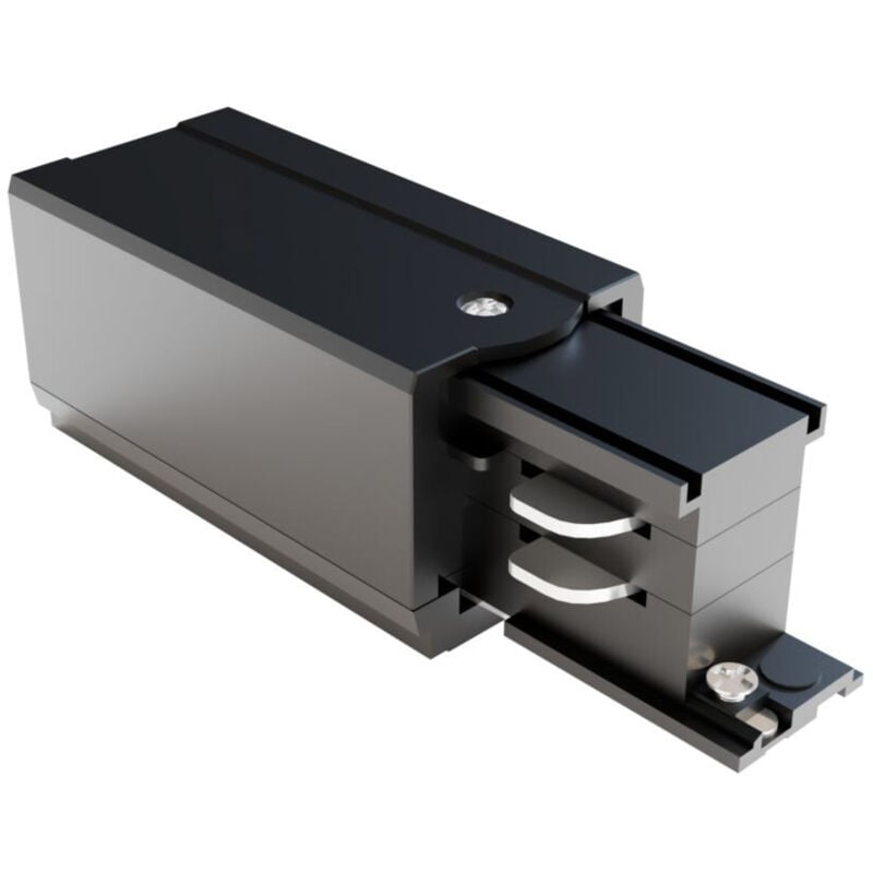 foto del prodotto connettore per binario plastica 10cm nero sinistro