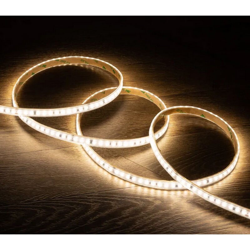 foto del prodotto bes striscia led impermeabile 5m 8mm luce naturale adesiva siliconata 2835