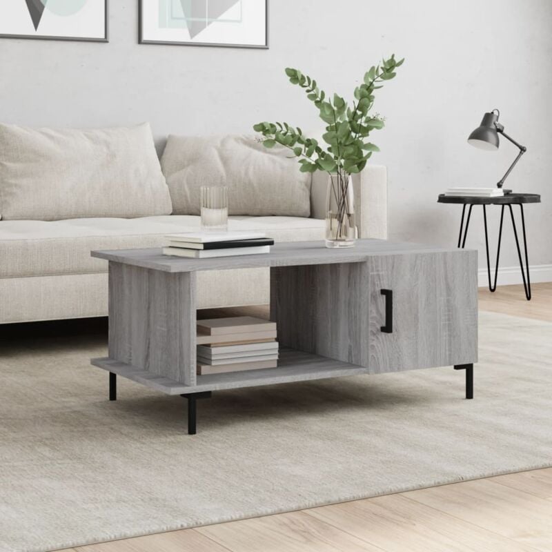 foto del prodotto vidaxl tavolino da salotto grigio sonoma 90x50x40 cm legno multistrato