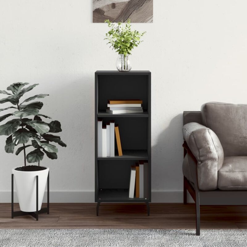foto del prodotto vidaxl credenza nera 34,5x32,5x90 cm in legno multistrato