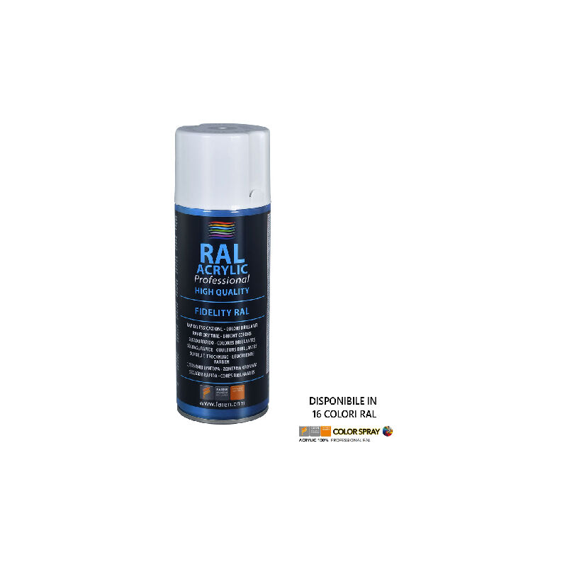 foto del prodotto vernice acrilica spray ral9010 bianco opaco faren