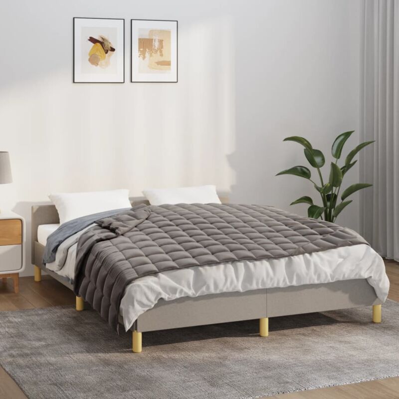 foto del prodotto vidaxl coperta ponderata grigia 120x180 cm 9 kg tessuto